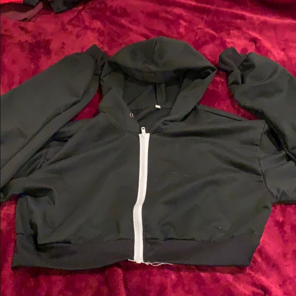 Black crop jacket